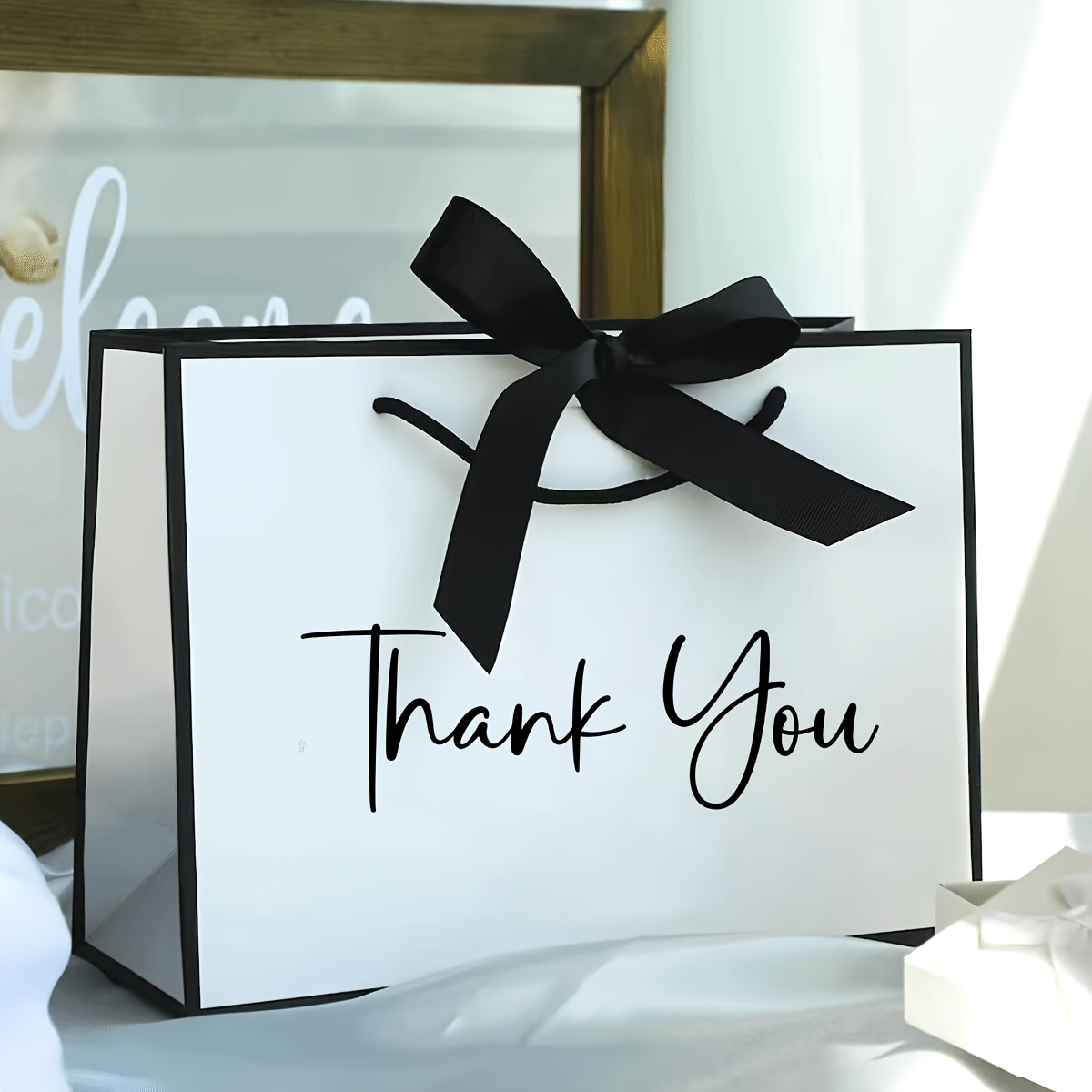 TEMU Une pochette cadeau imprimée avec ' de votre soutien', en papier, légère et pliable, pour offrir à une , un petit ami, un mari, ou un , convient