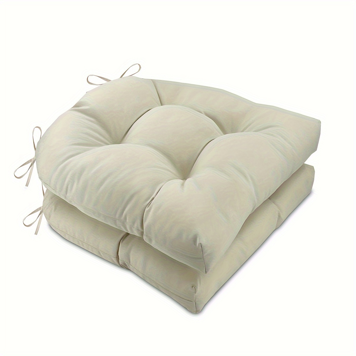 E-shop 2er-Set Sitzkissen für Stühle für drinnen/draußen, UV-Schutz-Kissenauflagen, getuftet, wetter- lichtbeständig, 19" x 19" für Korbstuhl