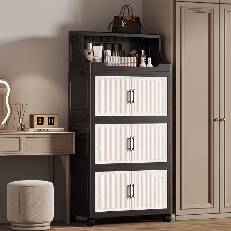 Image of 2026 Luxury Minimalist Black And -block Cabinet, Suitable For All Spaces, Storage For Kitchen, Bedroom, And Living Room