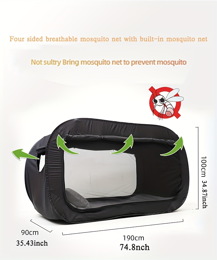 Camping Private Tent, 2-Door Tent Breathable And Shading Home Comfortable Easy Setup Enclosed Shelter Portable Mattress Double-Door Tent Reinforced Seams Shading Outdoor Camping Tent, Suitable for Indoor And Outdoor, Avoiding Mosquito Bites