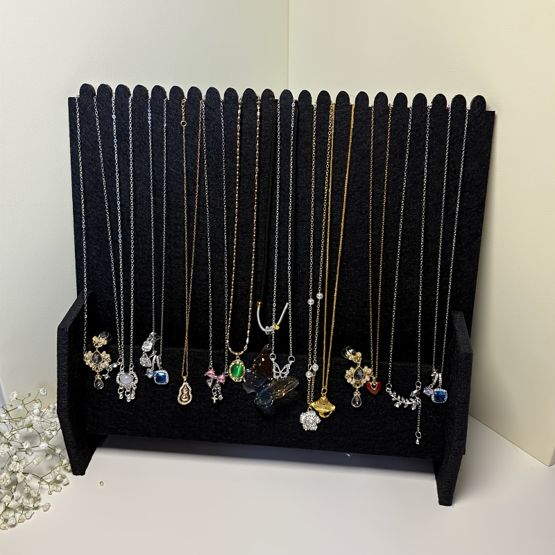 Image of Jewelry Display Stand, Black Jewelry Tower Bracket, Multi-functional Felt Jewelry Storage Box, Large-capacity Design - Suitable For Necklaces, Hairpins, Jewelry Storage , Perfect Christmas Gift