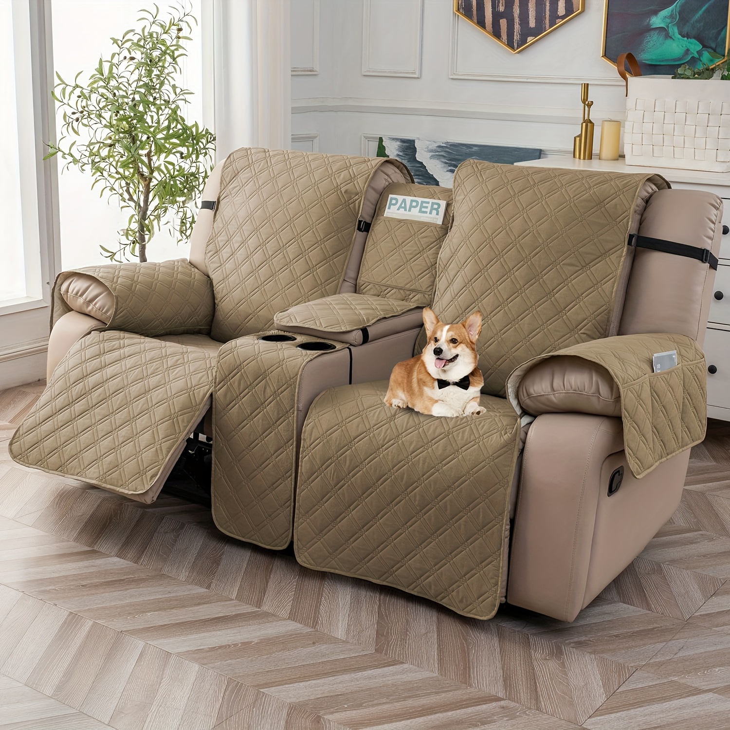 CHOK 1/2/3 Places Housse Imperméable Antidérapante Pour Animaux De Compagnie Canap Loveseat Tapis Protecteur Meubles Chiens Chats Bras Si Ge