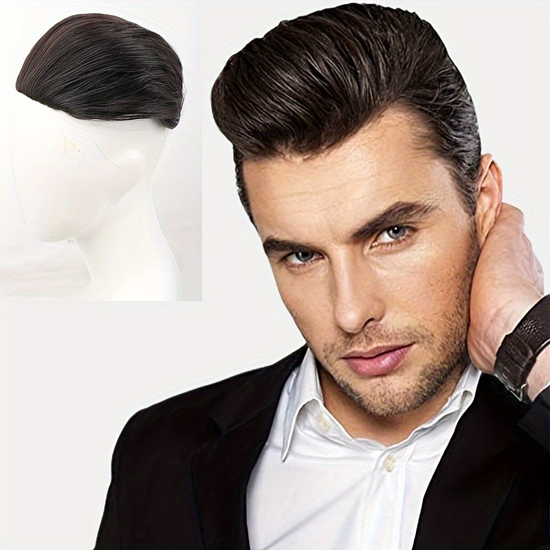 Natural Looking Synthetic Clip In Hair Extensions Men Short - Temu