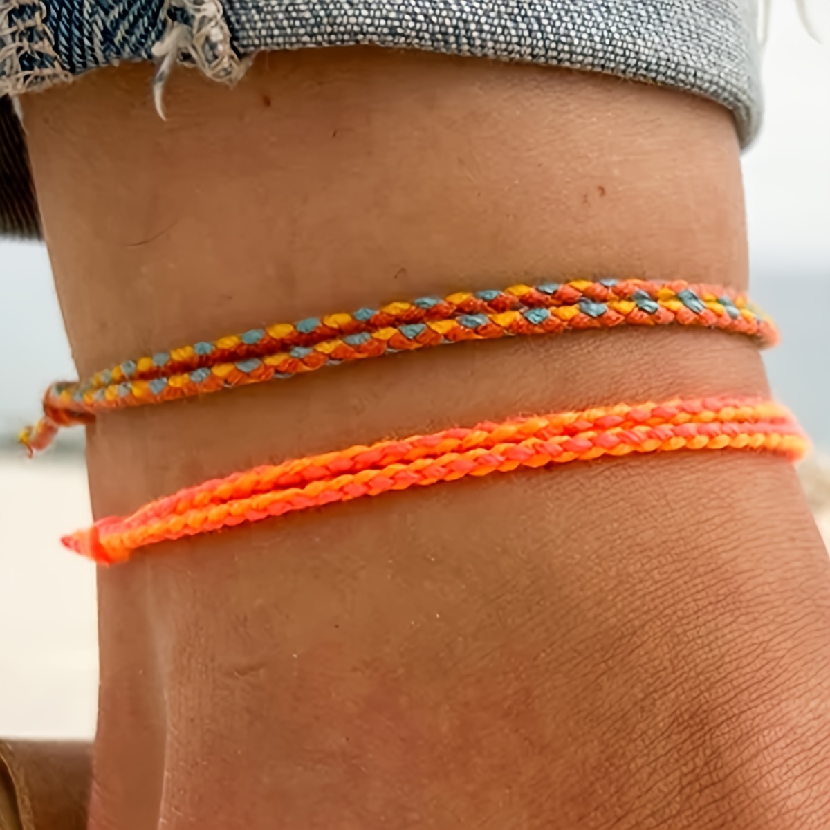 Image of 7 Styles Surfer Beach Anklet For Women And Men - Womens Boho Ethno Ankle Bracelet - Mens Ankle Chain - Handmade Festival Jewelry - Waterproof