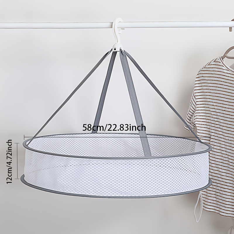 TEMU Panier à linge pliable , filet de séchage de grande capacité, panier de séchage plat anti-déformation pour pulls et chemises, étagère de séchage