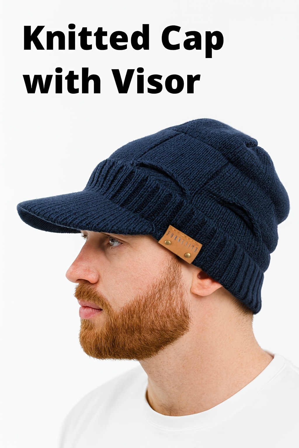 mens stylish knit beanie visor bill cadet newsboy cap - Temu