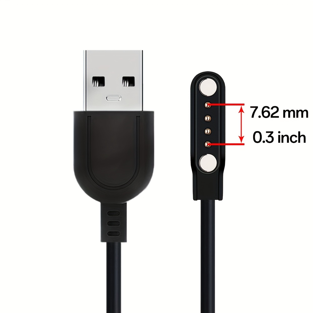 Image of For Smart Watch Charger Cable, Magnetic For Smartwatch Additions Charger Pin Cord, Charger Contact Pin 7.62 Mm For Smart Watch, Fitness