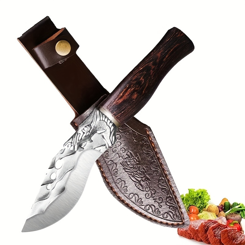 

Forged High Hardness Stainless Steel Cutting Knife, Small Meat Knife, Carving Knife, Outdoor Straight Knife