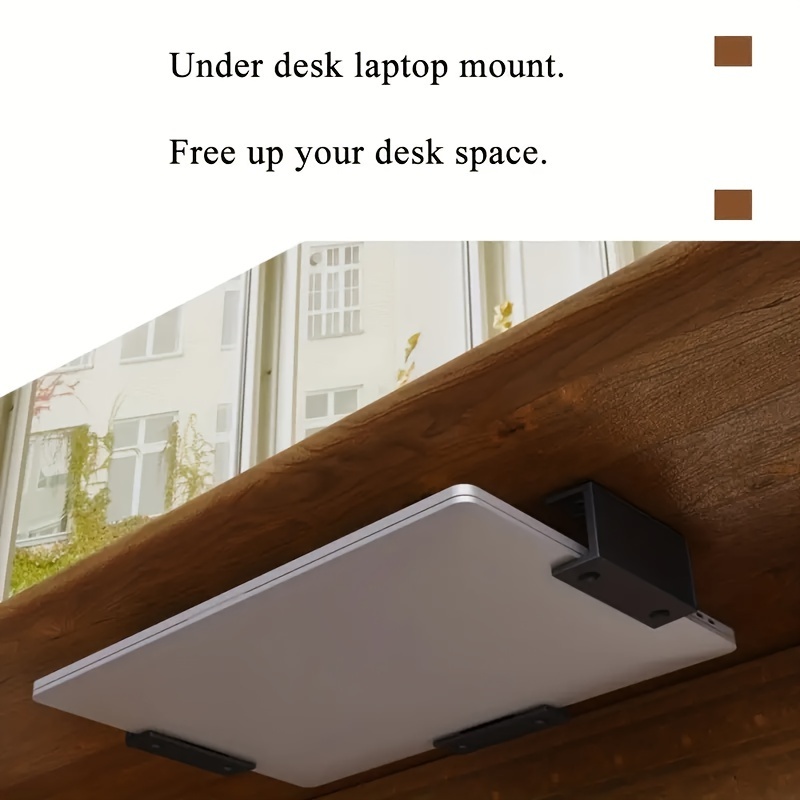 

3-piece Under Desk Laptop Stand With Adhesive Or Screw Mount - Versatile Drawer Keyboard Holder For Macbook, Computer Accessories & More