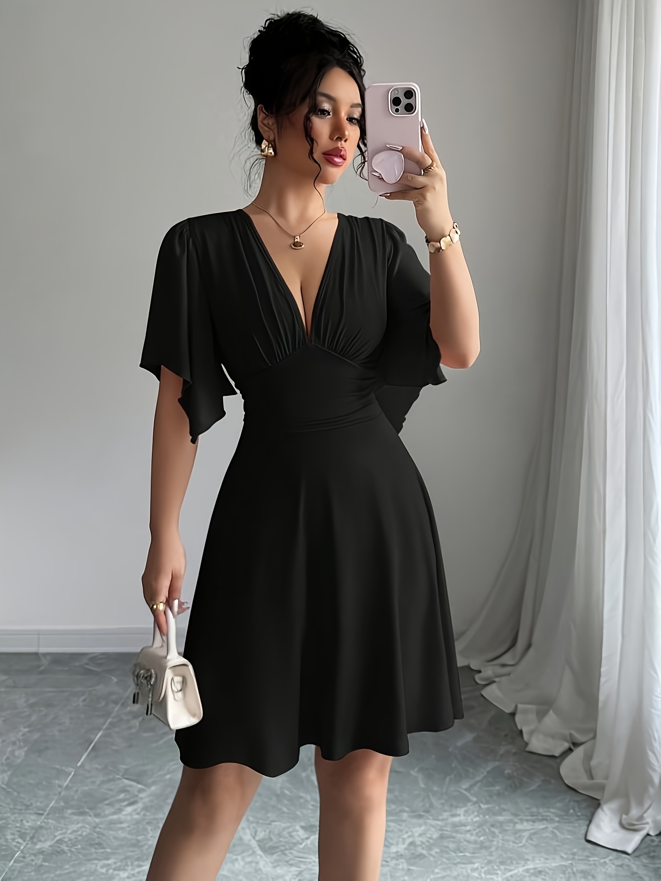 black dresses for teens sold on Temu Australia