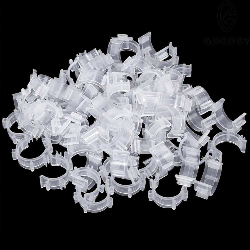 TEMU 98pcs Clips de bobine en plastique transparent, Organisateurs de bobines de fil, Accessoire d'outil de couture pour broderie artisanale,