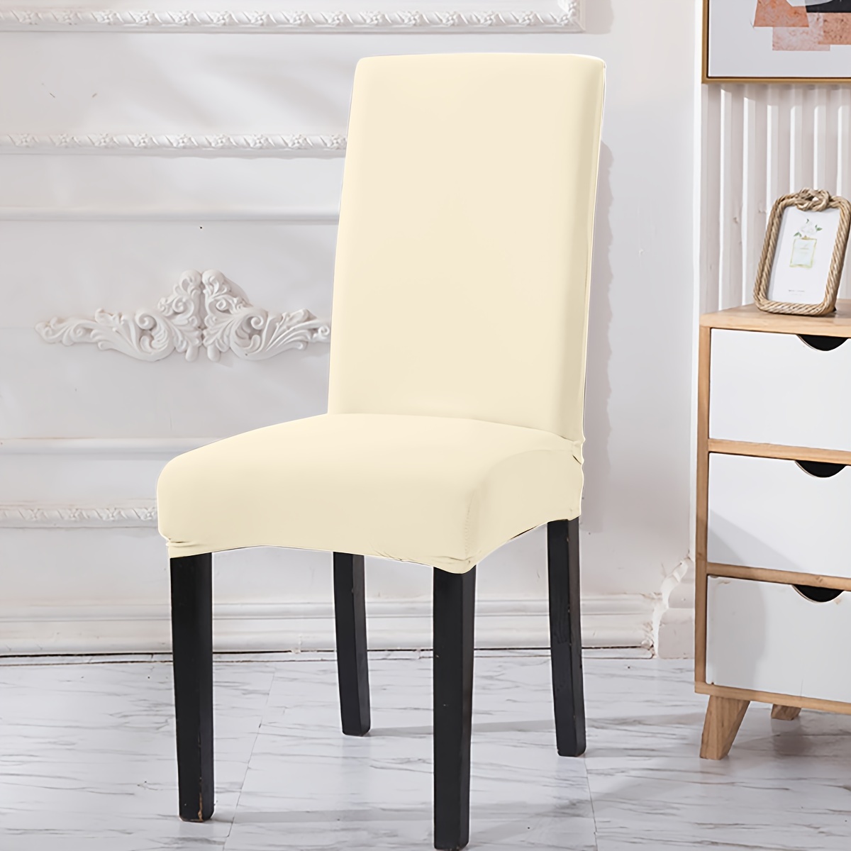 TEMU elástica de tela de fibra para silla de dormitorio y hogar, 1 pieza, solo para silla, protector de muebles, para mascotas, adecuada para y