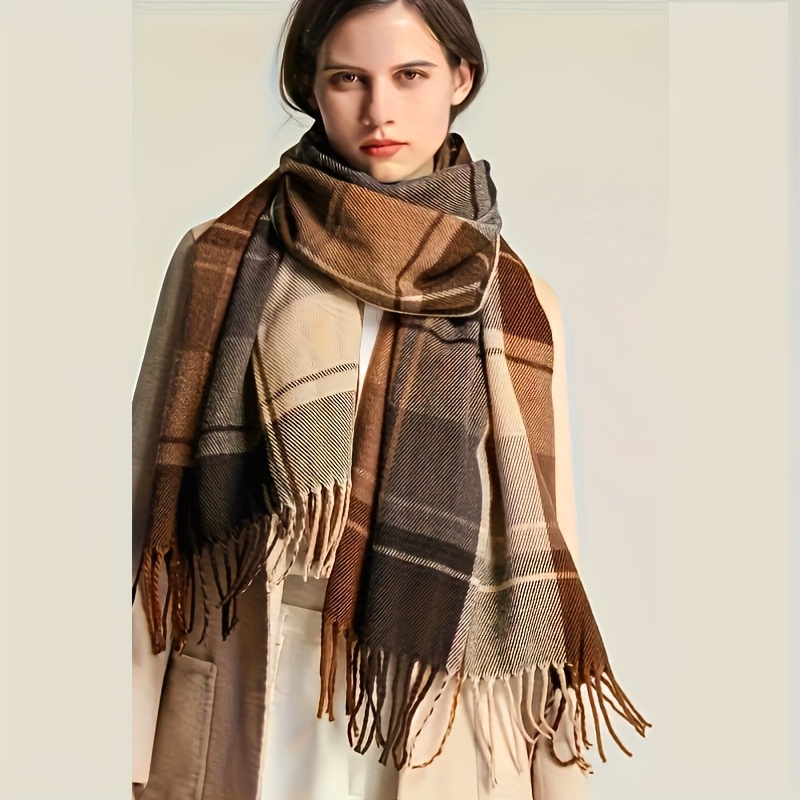 womens vintage scarf oversized tan Temu Philippines