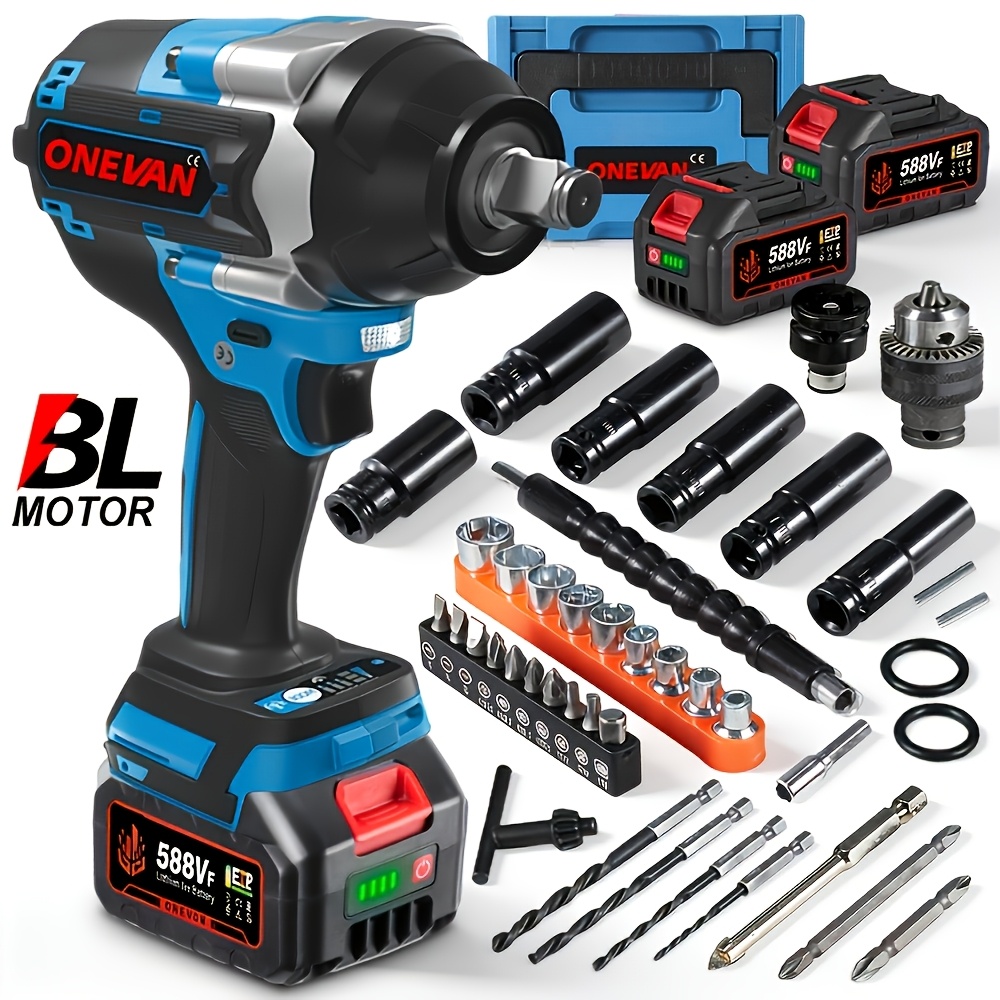 1800N.m Brushless Electric Wrench with 3-Speed Adjustable Settings