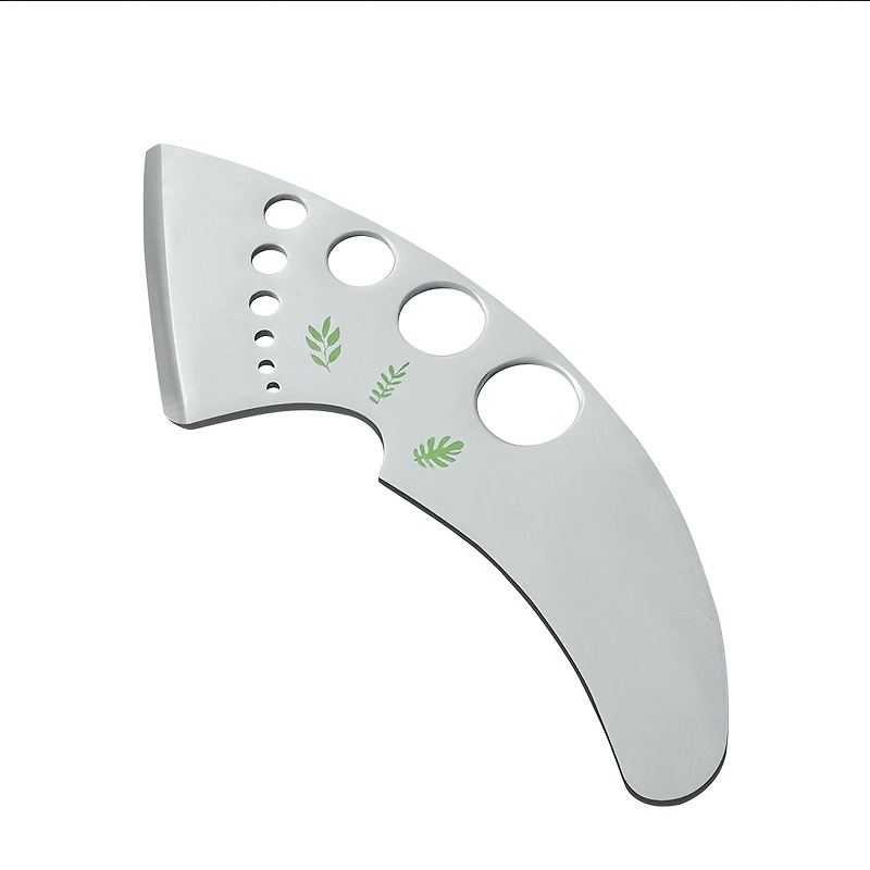 TEMU 1 pièce Épluche-tiges à 9 trous en acier inoxydable, convient pour persil, et , avec éplucheur intégré, compatible avec brochettes, , et autres