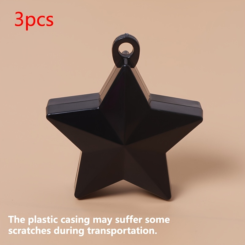 3pcs Star-shaped Helium Balloon Weight Blocks - For Holiday Decor, Safe Hanging Pendant (weight Object Not Included), Optional, Balloon Decoration Set, Suitable For Decorating Holidays And Parties