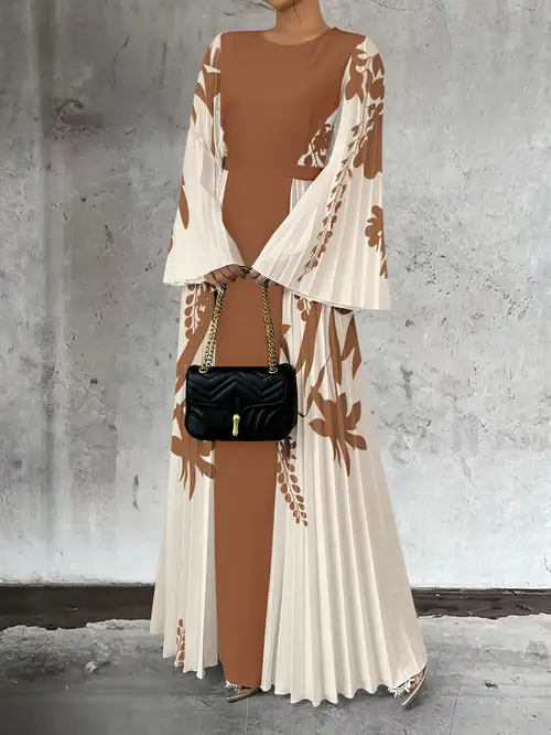 peplum dresses south africa Smashing High Slit Floral Peplum Long Summer Dress for Women
