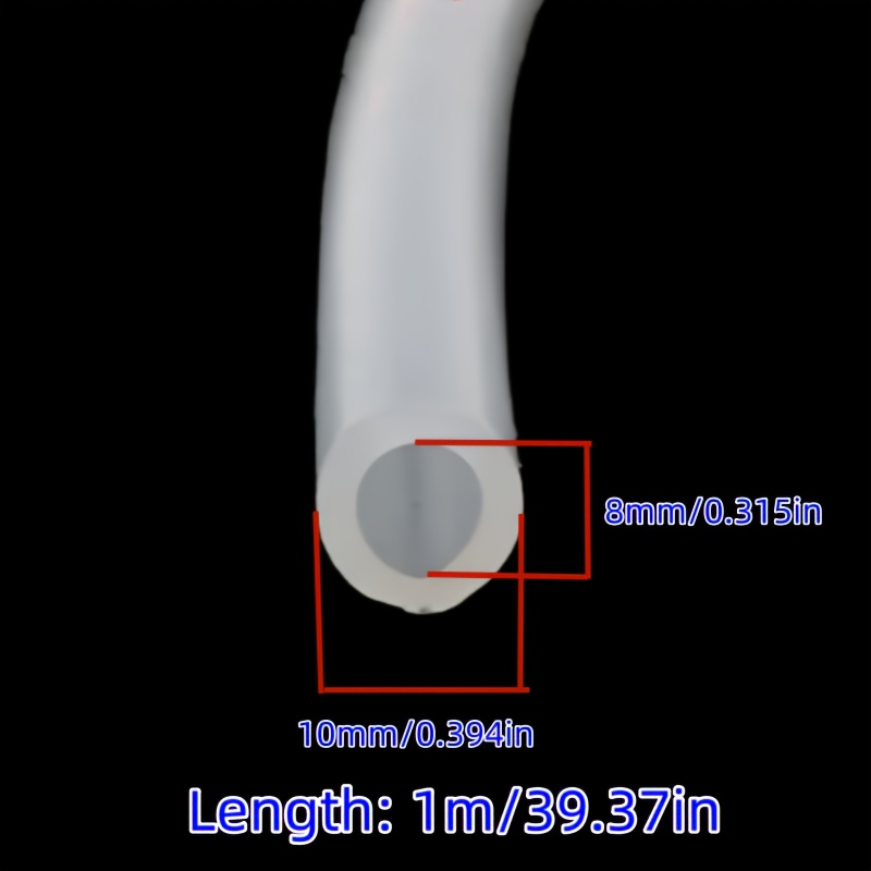 Image of 1 Silicone Water Hose, Size 8×10, Length 1 Meter, Multi-functional Premium Hose, Suitable For Home Outdoor Water Connection, Aquarium Garden Water Connection Accessories