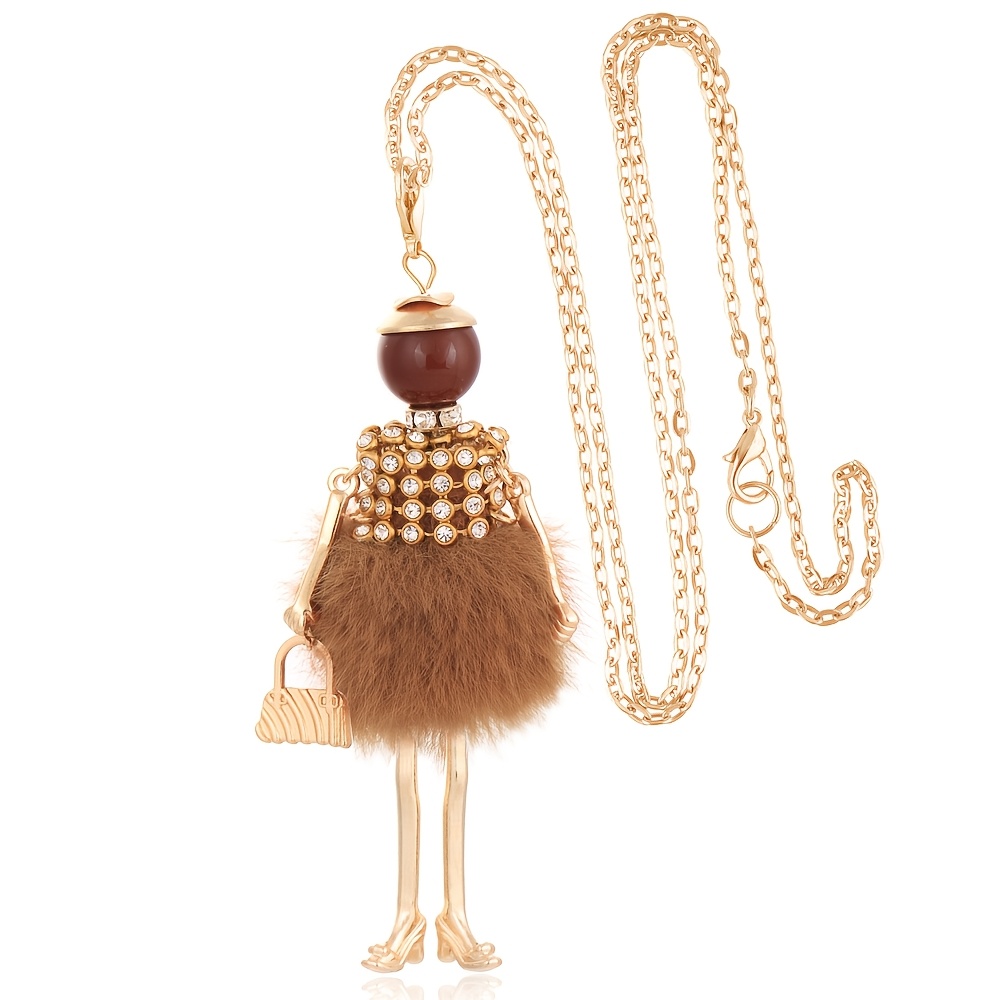 TEMU New Handmade Fashion Necklace For Women, Large Pendant, Cute And Kind Adult Jewelry, Hot-selling Bohemian Style Sparkling Wedding Banquet Gift