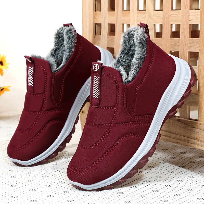 Women's Snow Sports Warm Boots, Fleece Thickened Insulated Shoes