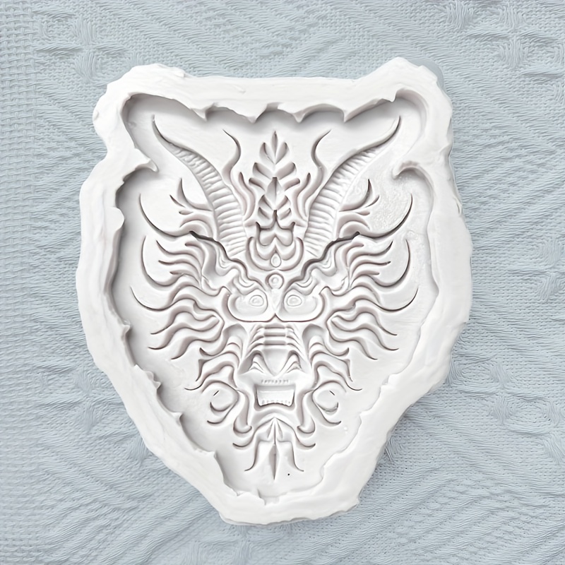 TEMU 1 moule en Totem Dragon ; Moule en silicone pour résine et savon avec motif , ajouts d'ornements en , outil de modèle en silicone pour artisanat