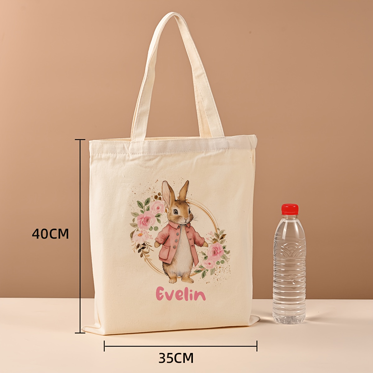 TEMU 1 Sac fourre-tout de Pâques personnalisé, Sac panier lapin personnalisé, Sac d'œufs de Pâques, Cadeau de Pâques personnalisé avec nom de garçon