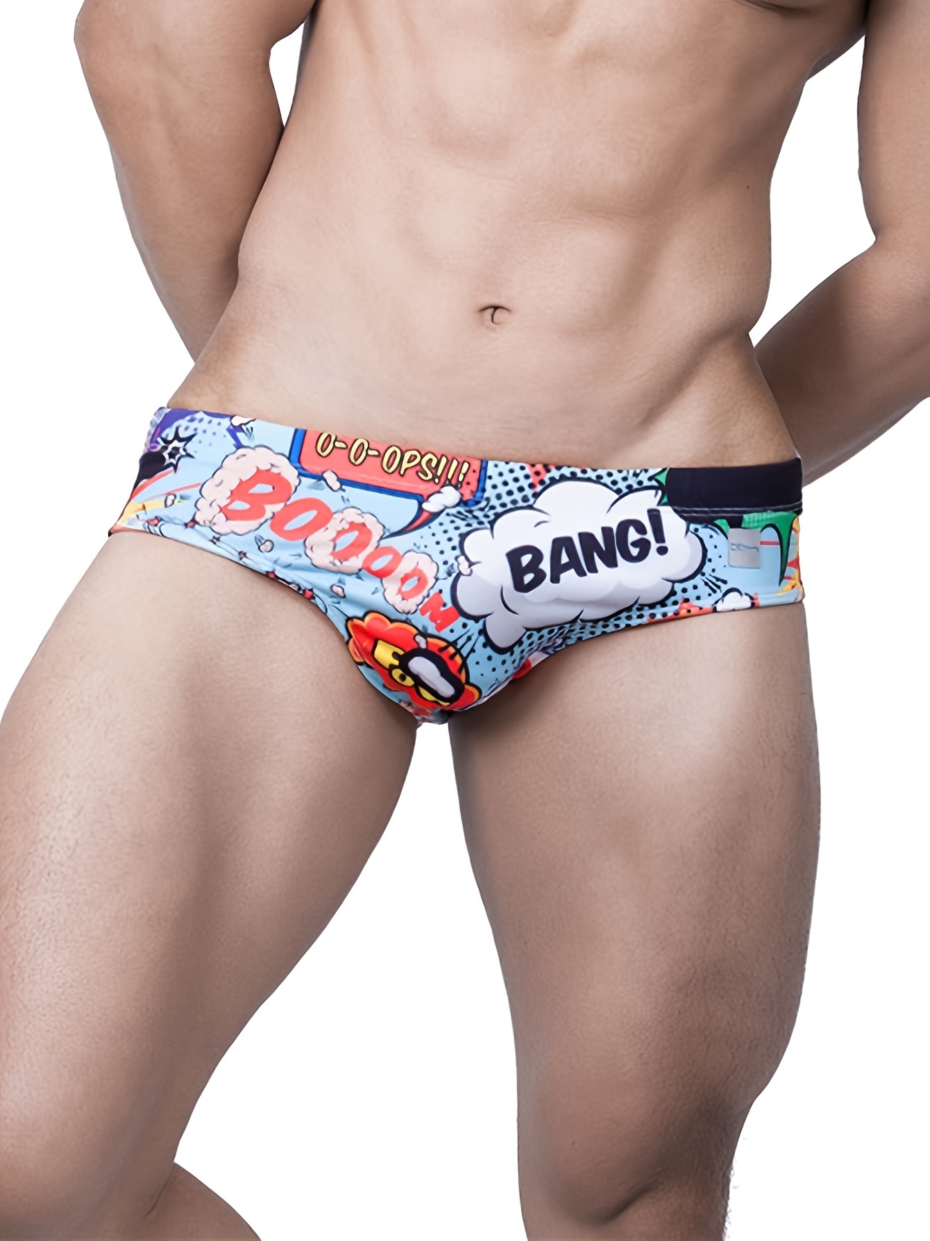 Random Mens Swimming Trunks Briefs Youth Trend Printing - Temu Canada