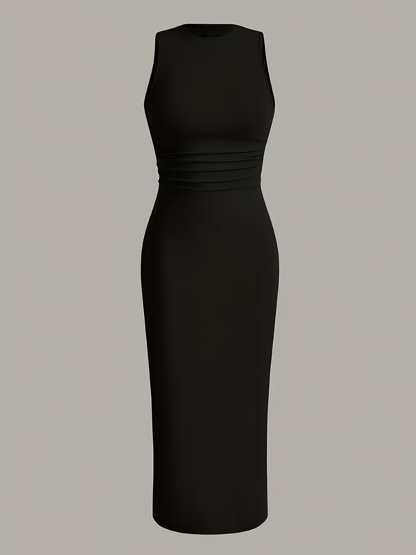 3pcs Dress Set, Solid Color Pleated Long Skirt for Summer, Elegant Workwear
