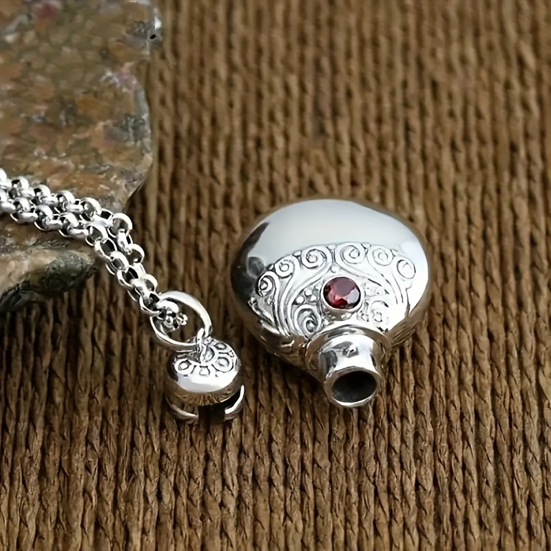 TEMU 1pc Exquisite Vintage Perfume Bottle Pendant Necklace Men And Women Fashion Jewelry Gift