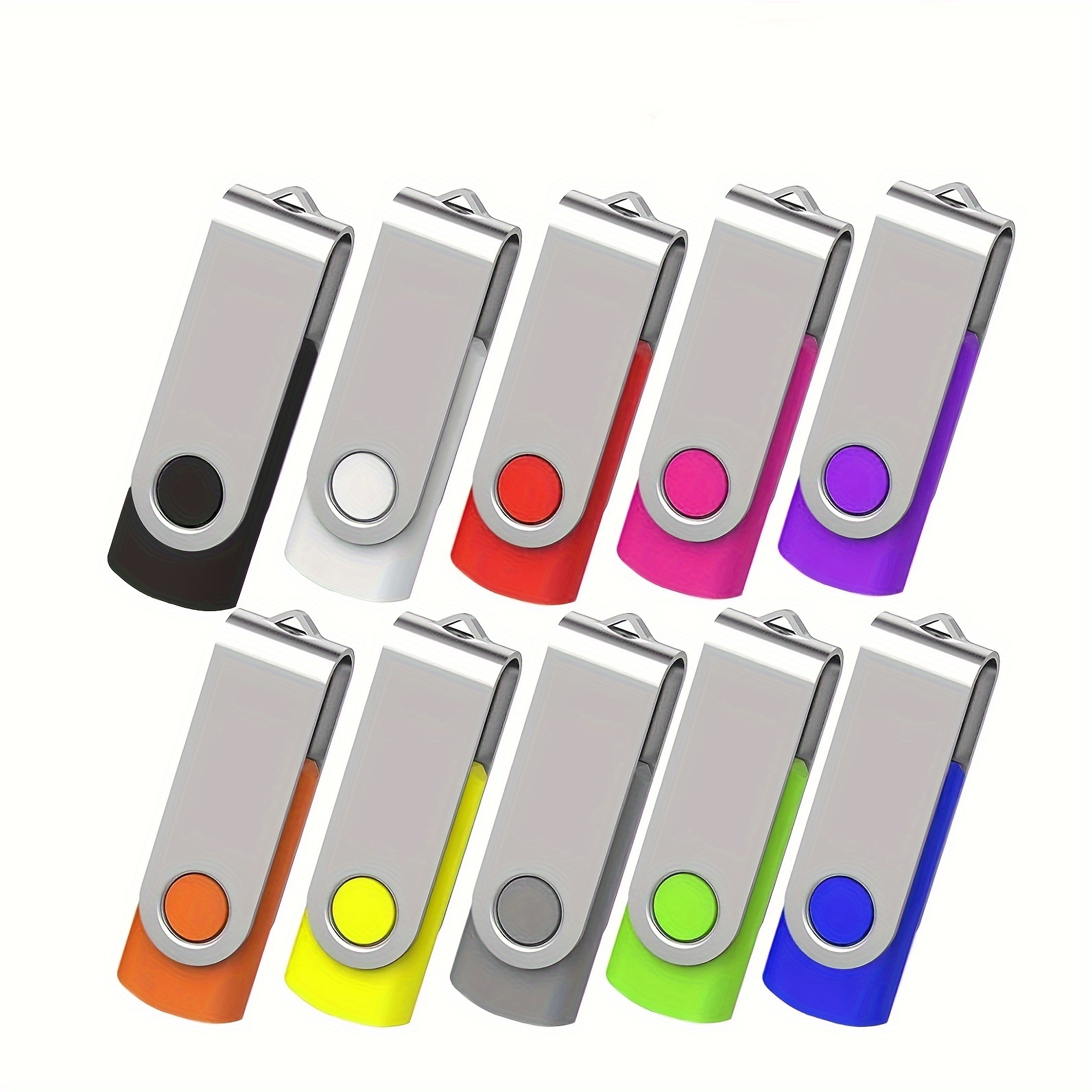 

10 Packs Of 32gb Usb Flash Drive, Usb Storage Flash Drive, Jump Drive, Usb Drive , Suitable For , Tablets, Tv, Car Audio (32gb, 10pcs, Fashion Colors)