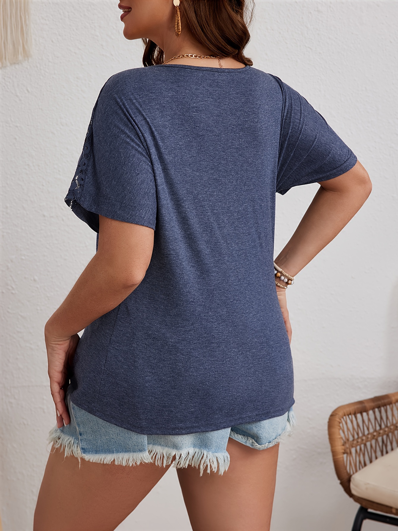 Plus Size, Plus Size Women's Ruched Batwing Sleeve T-Shirt