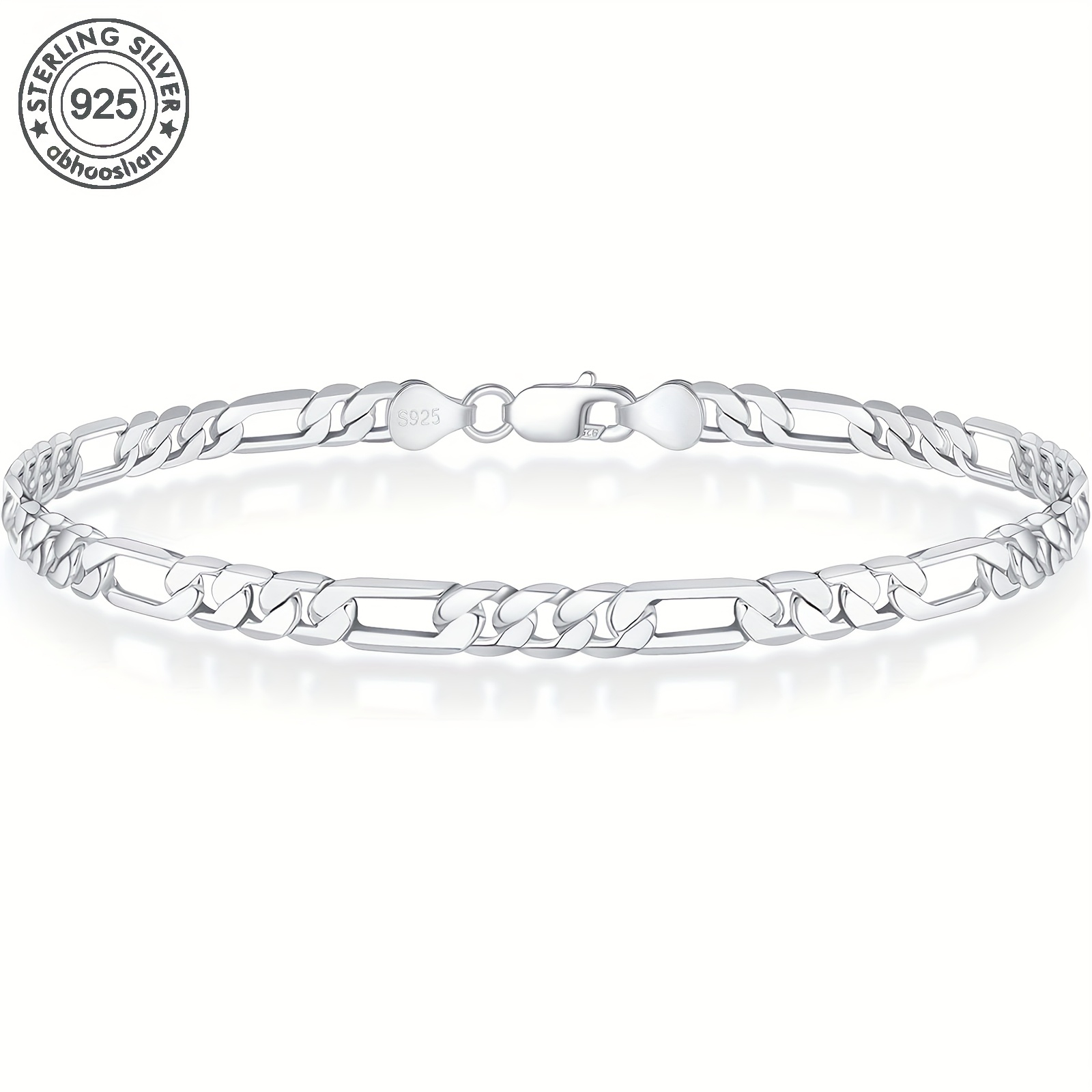 

Simple Bracelet 7mm, 925 Sterling Silvery (5 G Included) Total Weight 5 G, 's Bracelet - Premium - Comes In A Box