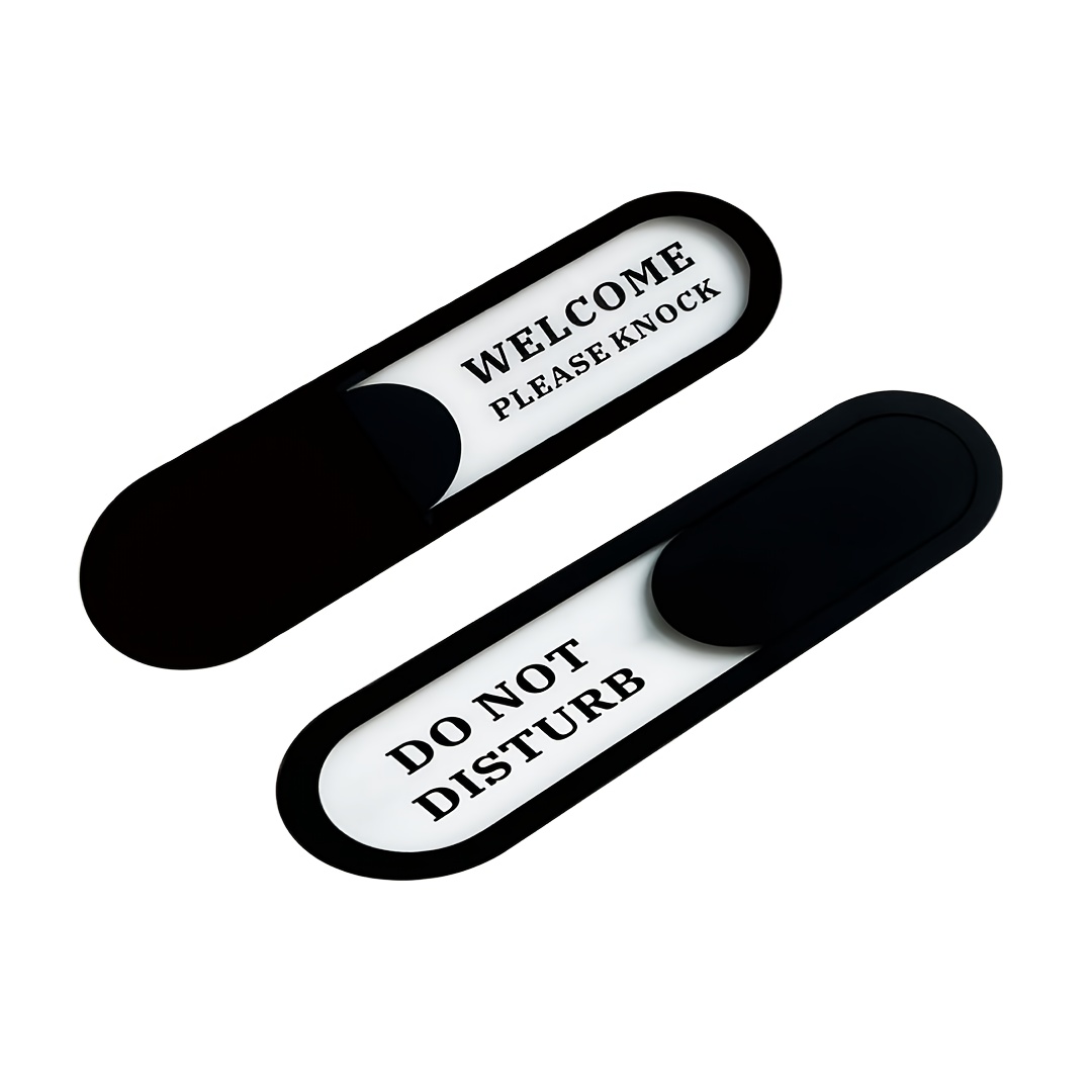 Akryl Insynsskylt, Väck Inte/Välkommen, Tack, Knacka, Svart, (7.4 X 2.2) Tum, Kontor, Mötesrum,, Vårdinrättning: retailer-supplied image