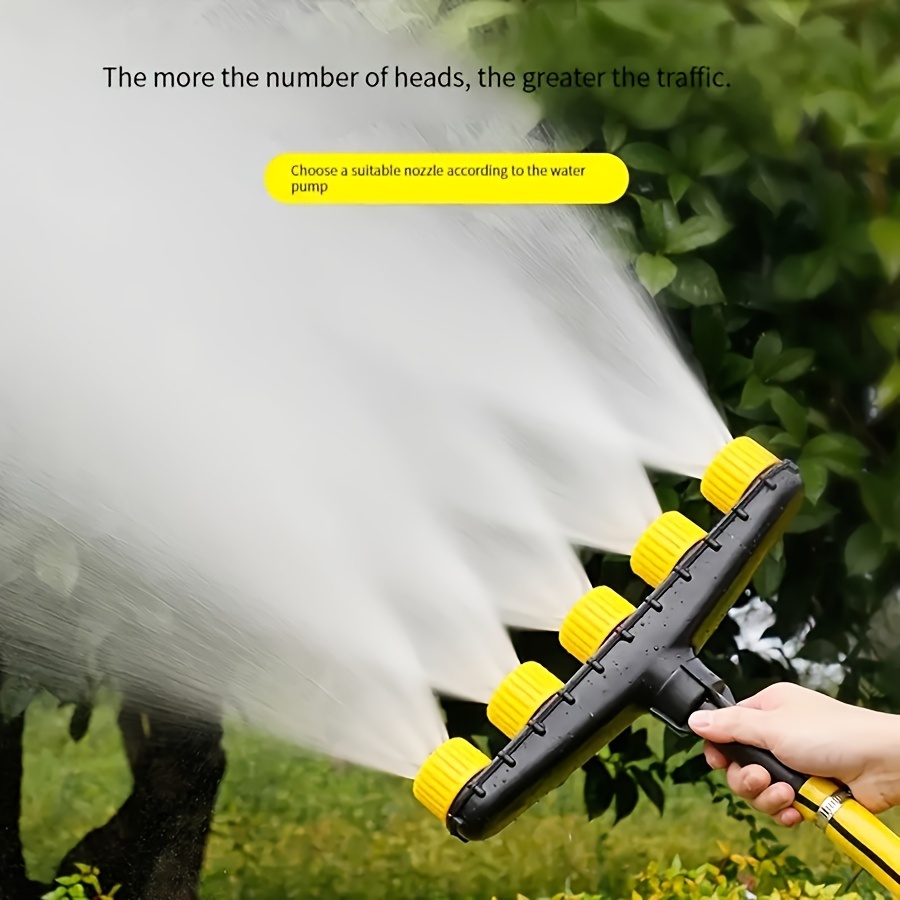 

High-flow Multi-head Garden Sprinkler - Durable Plastic, No Battery Needed, Ideal For Vegetables & Flowers