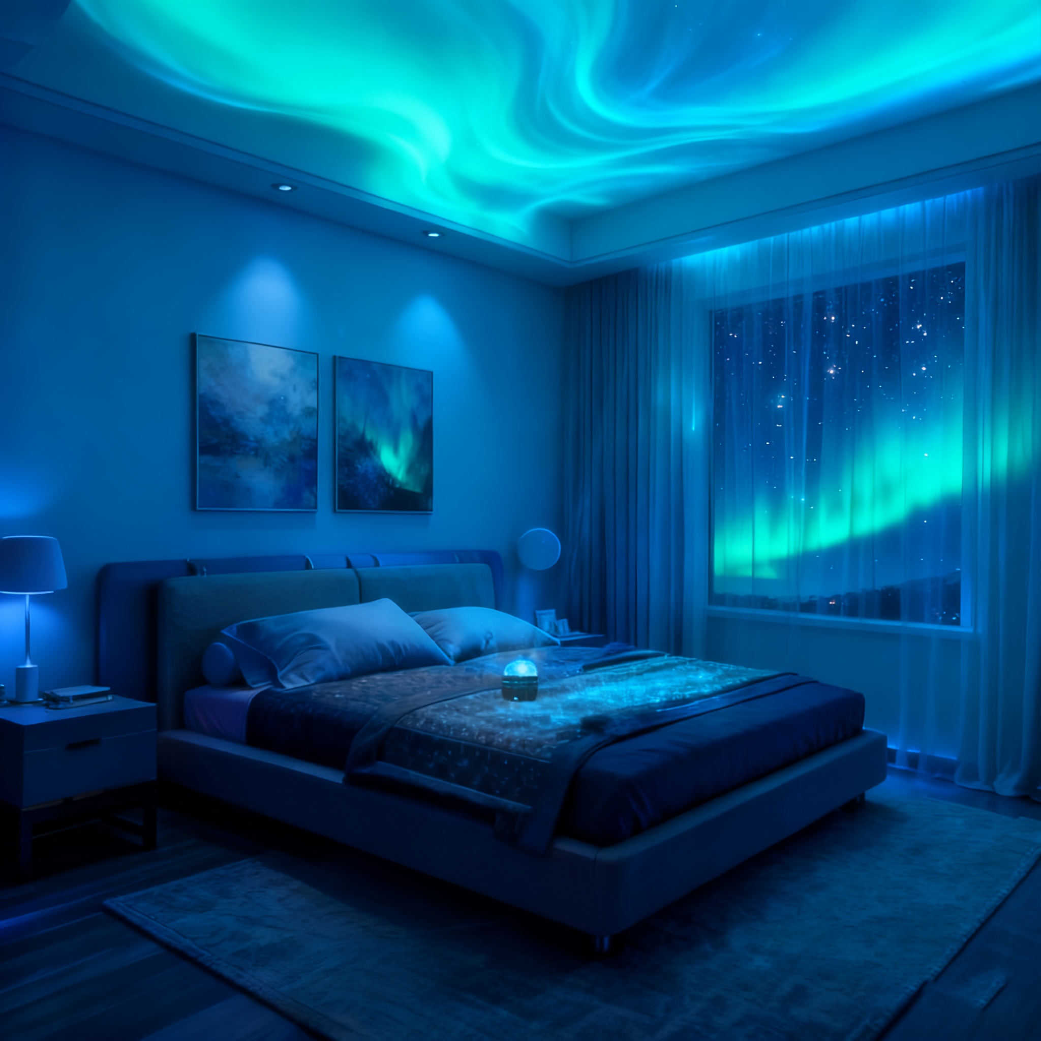 1pc aurora   projection lamp multi colour galaxy star projector with remote control dimmable usb powered suitable for bedrooms home theatres camping wedding decorations