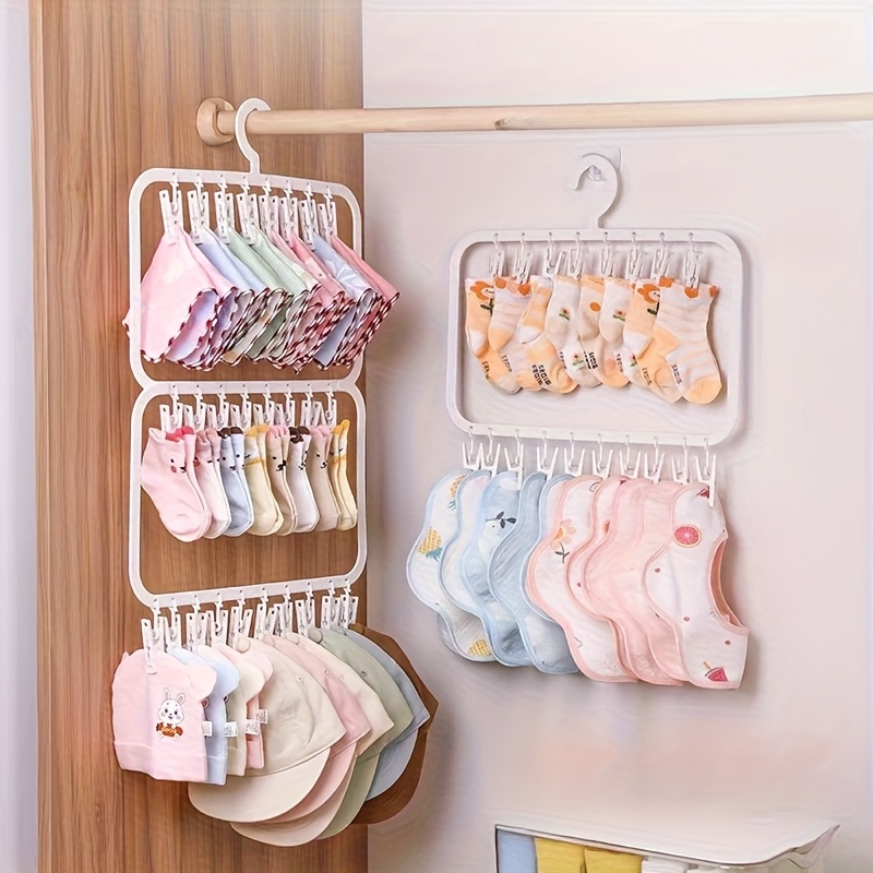 space saving multi clip sock underwear drying hanger   bedroom bathroom closet and dorm storage Product details 1