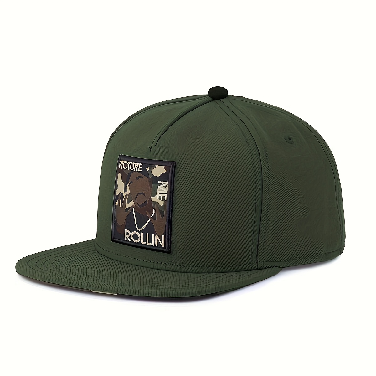 army green hip hop baseball cap picture graphic Temu Saudi Arabia
