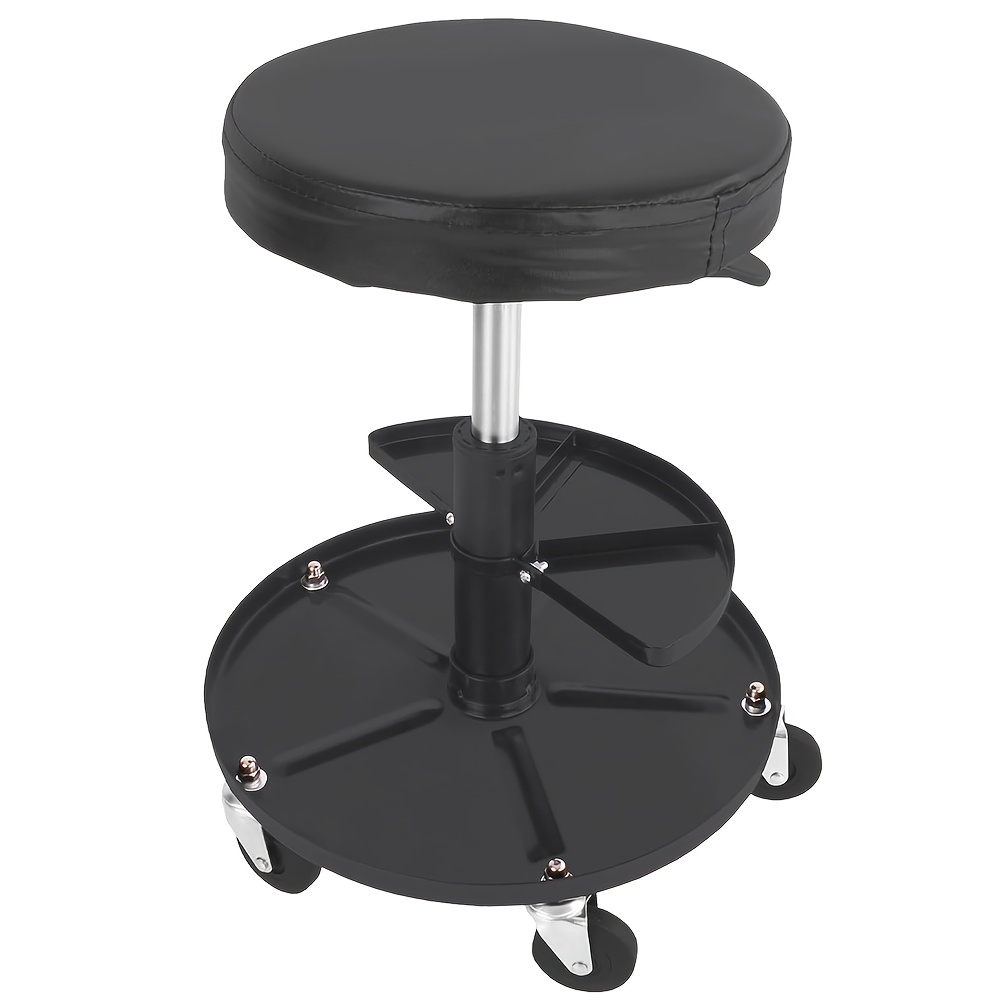 E-shop Werkstatt-Hocker mit Rollen, höhenverstellbar von 40-52 cm, mobiler Werkbank-Hocker, kompaktes Design, höhenverstellbarer Hocker, verstärkter
