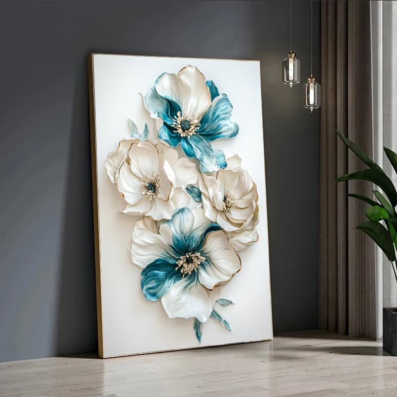 

Modern Abstract Flower Canvas Art Print, 31.5x47.24in - Frameless Wall Decor For Living Room & Bedroom