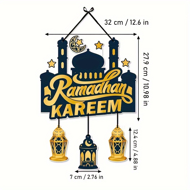 1pc Decorazione Porta Ramadan Eid Mubarak (43 3x70 8 - Temu Italy