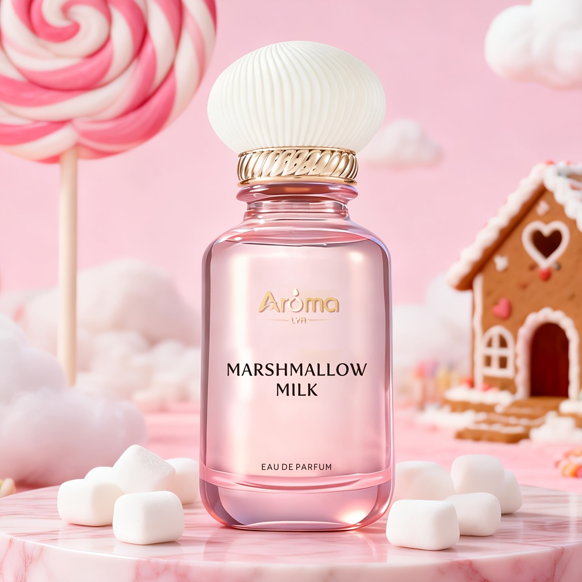TEMU Marshmallow Milk Women Perfume (58ml/1.96oz), Creamy Fragrance With Marshmallow, Vanilla, Caramel, Milk And Coconut Notes, Long Lasting Edp For