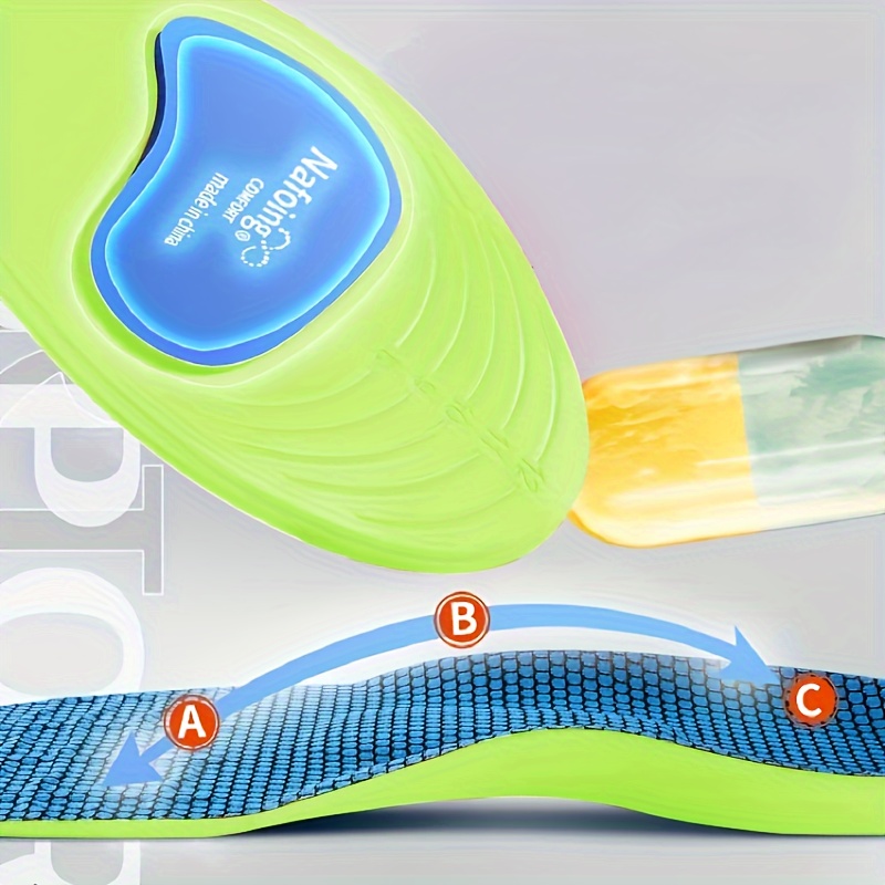 Innovative Elastic Insoles Designed for Footwear, Featuring Shock-Absorbing Technology And Breathable Materials, Ideal for Running And Foot Comfort.