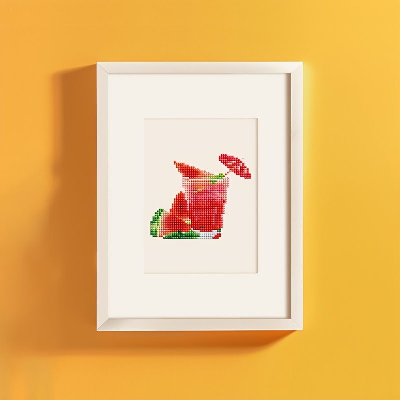 

12 Pieces, 5.9 X 7 Inches, Drink Mini Diamond Painting, Unframed, Dining Room Table Decoration