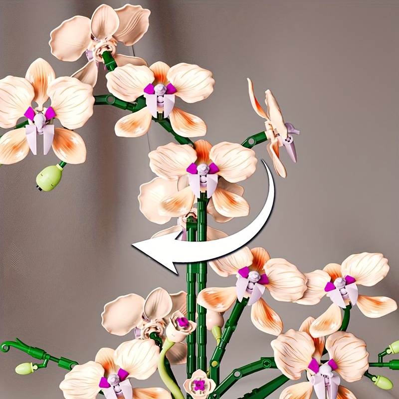 866pcs Assembled Educational Building Blocks, Champagne Orchid