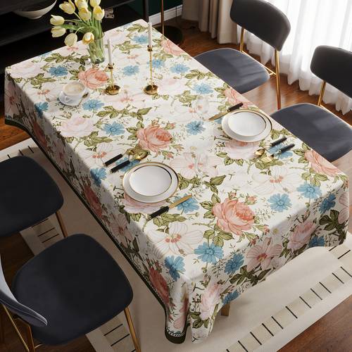 pvc tablecloth with a vintage pattern suitable for protecting dining setups and camping as well as coffee tables
