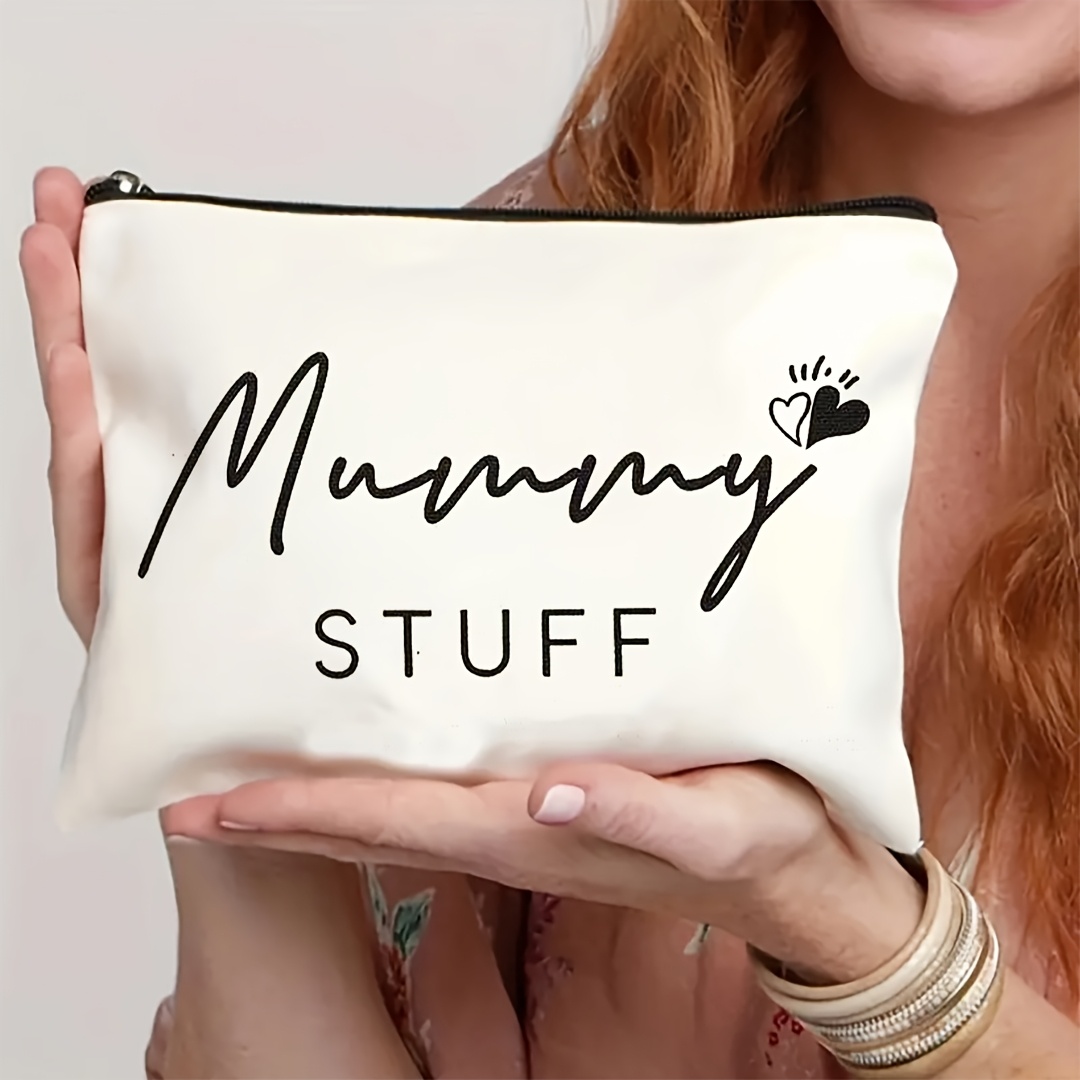 TEMU 1pc Fun Makeup Bag, Mother To Pregnancy Announcement Gift - New Baby Gift, Ideal For Baby Showers, Makeup Bags For New Mothers, And Birth Gifts