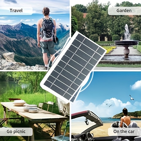 1 2pcs 5v 2w output usb solar charger with solar panels suitable for iphone samsung   and type c phones ideal for outdoor travel camping power banks   phone solar power charging great as a festival gift Product details 0