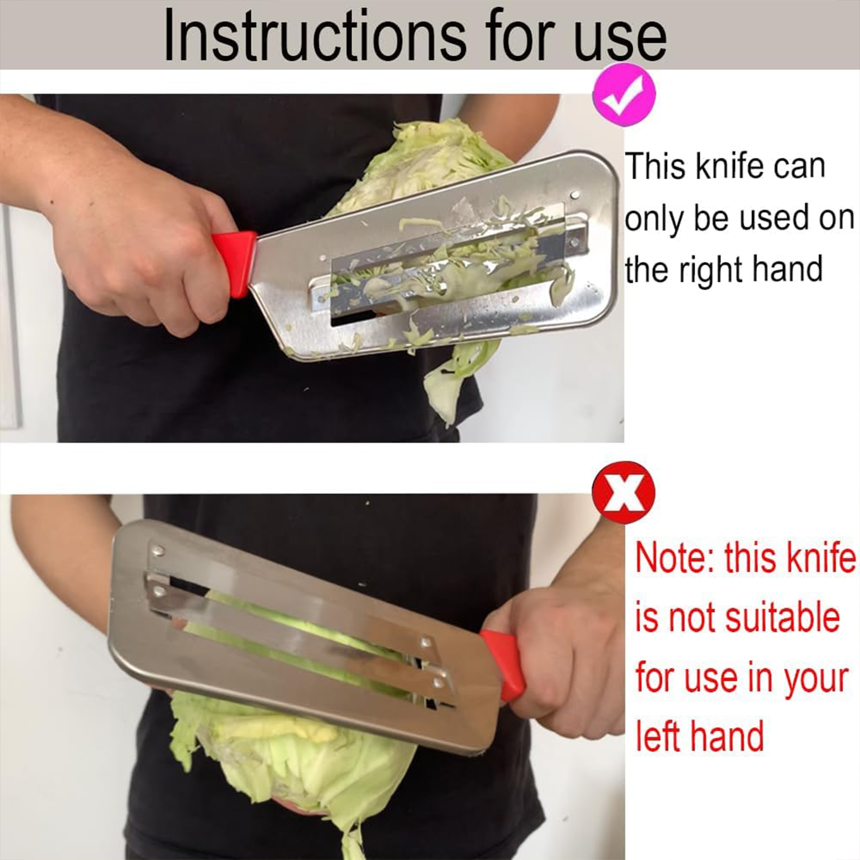 stainless steel manual cabbage slicer multifunctional vegetable fruit cutter   knife for kitchen and restaurant use cabbage   details 8