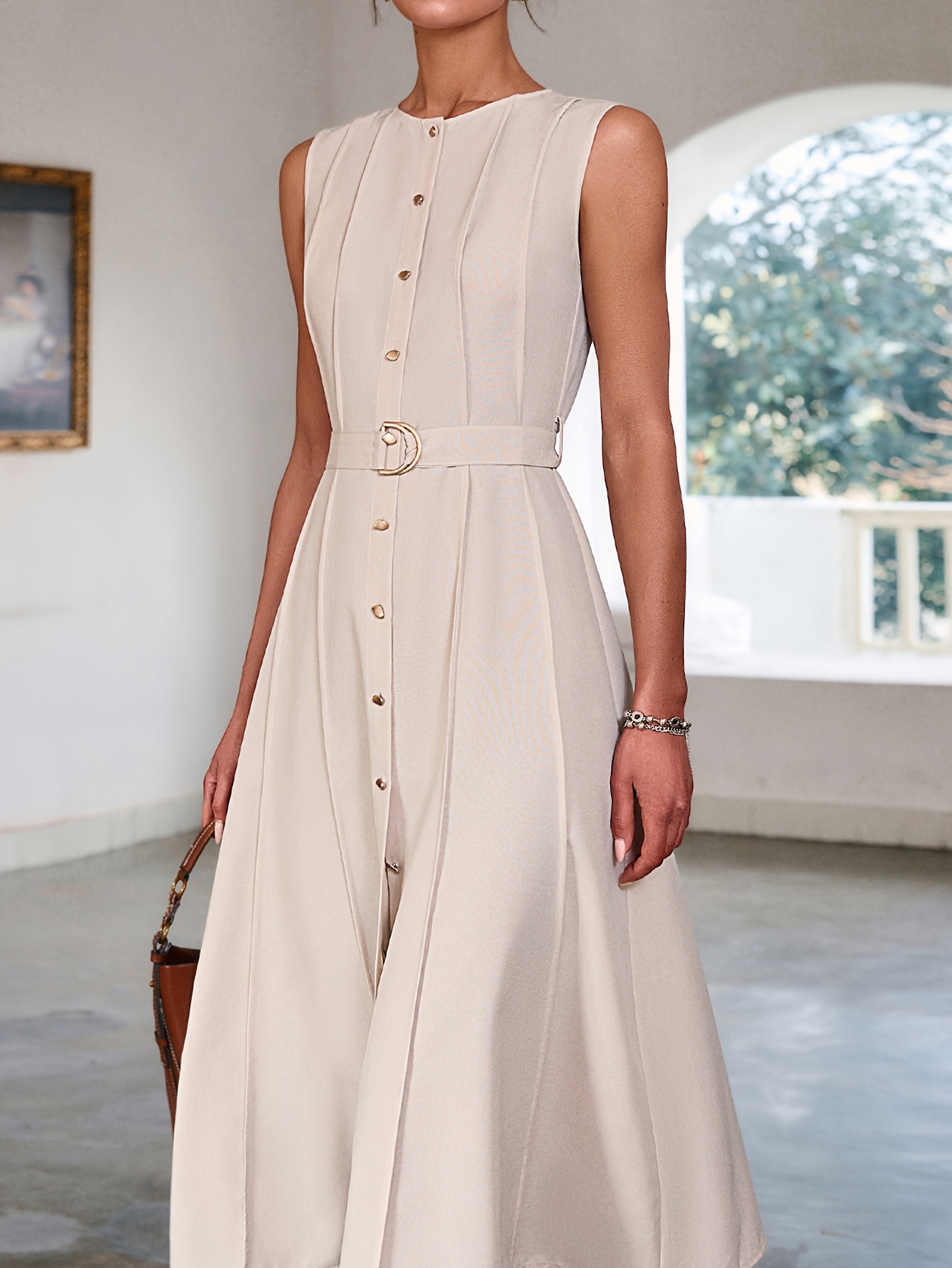 Vestidos Dorados Vestidos Largos Elegantes Color Beige Elegante