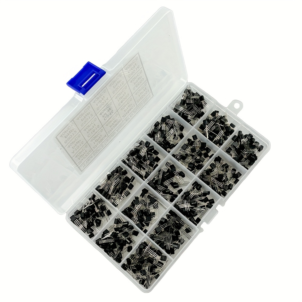 E-shop 600 Stück 15 2N2222 2N3906 NPN PNP Allzweck-Leistungstransistor S8050 TO-92 S9018 Box Kit